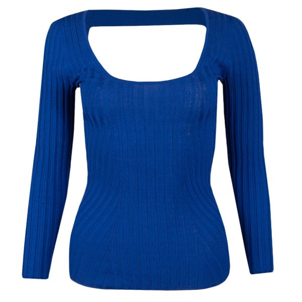 Dakoti Open Back Detailed Knit Top