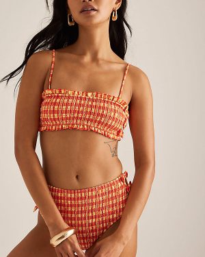 Damson Madder Jezebel Shirred Bow Bikini Top