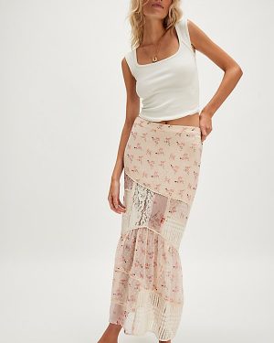 Daniella Lace Maxi Skirt at Free People in White, Size: XS