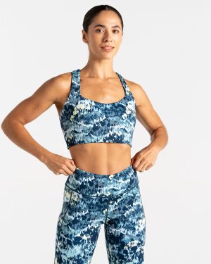 Dare 2b Women's Quick-dry Swift III Sports Bra Mist Dash Print, Size: XS