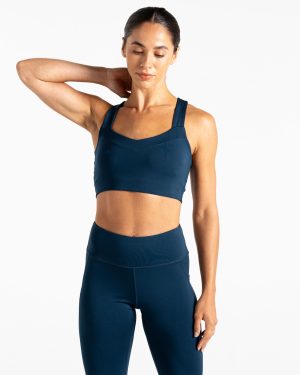 Dare 2b Women's Quick-dry Swift III Sports Bra Moonlight Denim, Size: XS