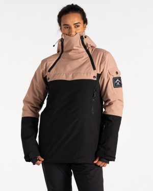 Dare 2b Women's Water-repellent Slide Out Overhead Ski Jacket Beige, Size: 8