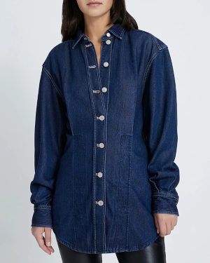 Dark Blue Denim Shacket