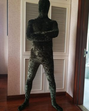 Dark Green Zentai Suit Adults Morph Suit Full Body Velour Bodysuit