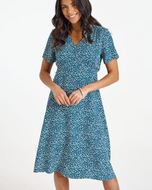 Dash Print Woven Tea Dress
