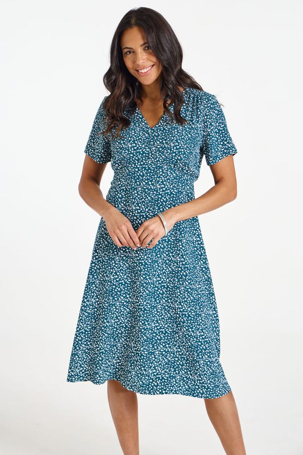 Dash Print Woven Tea Dress