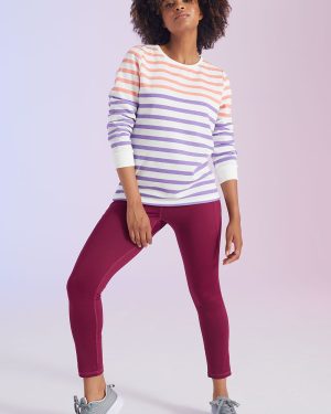 Dash White/red - Fleece Lined Leggings