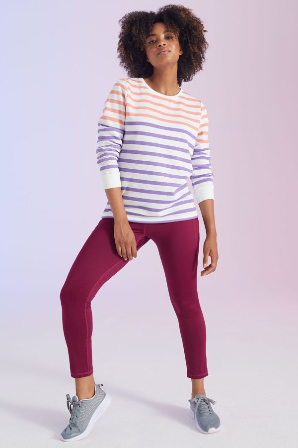 Dash White/red - Fleece Lined Leggings
