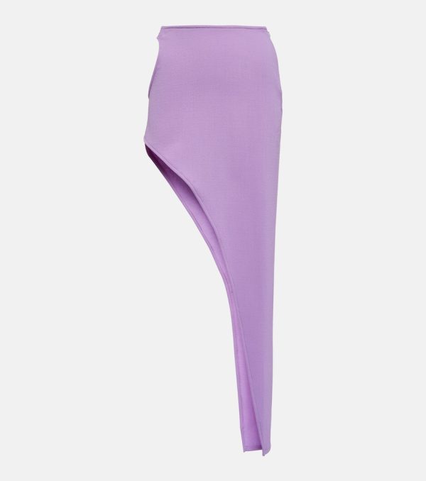 David Koma Asymmetrical wool maxi skirt