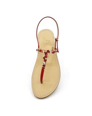 Dea Sandals Licampi Red Jewel Sandals