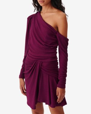 Deep Pink Asymmetric Mini Dress