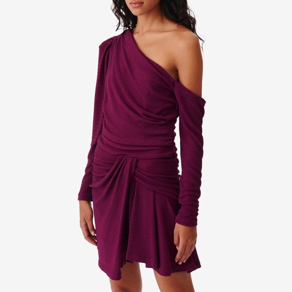 Deep Pink Asymmetric Mini Dress