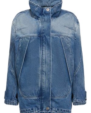 Denim High Neck Jacket