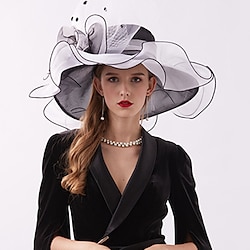 Derby Hats for Women Wide Brim Fedora Sun Hat Cloche Kentucky Fascinator Hats for Ladies Organza Tea Party Bridal Church Hats dress to impress Race Day Dress 2025