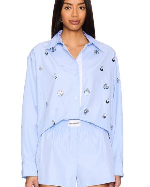 Des Phemmes Classic Shirt in Baby Blue. Size 42/M, 44/L.