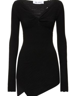 Desai Asymmetric Viscose Knit Mini Dress