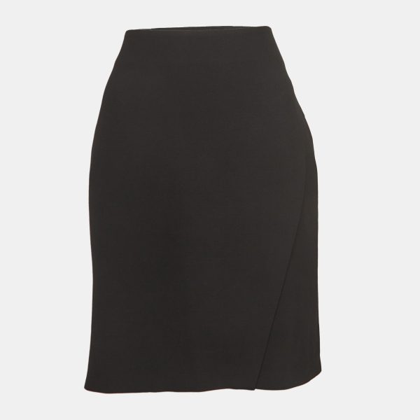 Diane Von Furstenberg Black Stretch Crepe Pencil Skirt M