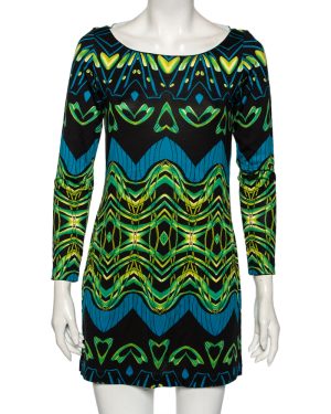 Diane von Furstenberg Multicolor Printed Silk Tacita Tunic Dress S