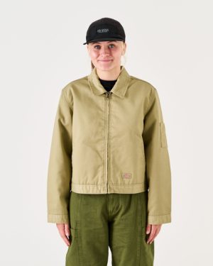 Dickies Lined Eisenhower Crop Jacket - Khaki - S