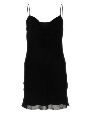 Dion Lee Black Velvet Mini Dress