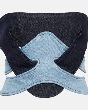 Dion Lee Strapless denim corset top