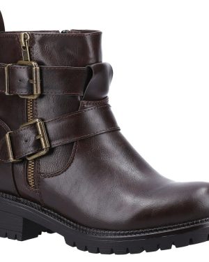 Divaz Womens Sarah Vegan Leather Zip Up Ankle Boots UK Size 7 (EU 40)
