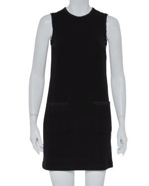 Dolce & Gabbana Black Crepe Sleeveless Shift Dress S