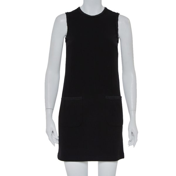 Dolce & Gabbana Black Crepe Sleeveless Shift Dress S