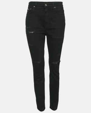 Dolce & Gabbana Black Ripped Denim Skinny Jeans M Waist 29"