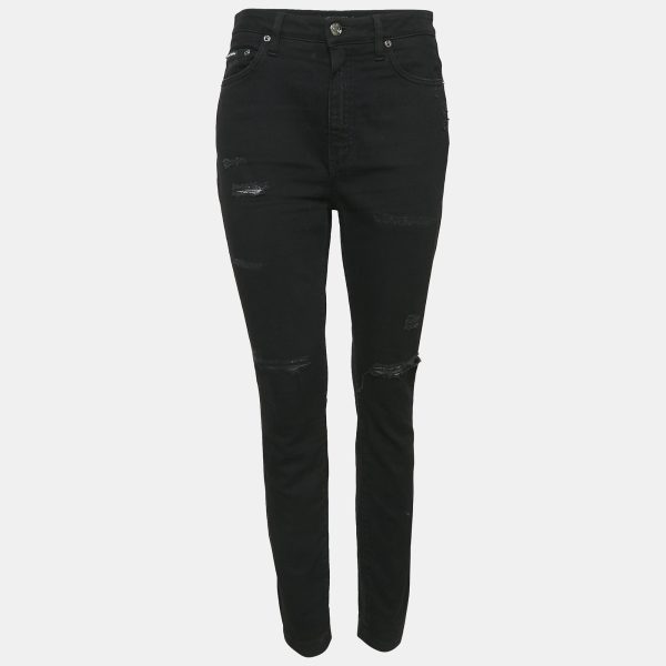 Dolce & Gabbana Black Ripped Denim Skinny Jeans M Waist 29"