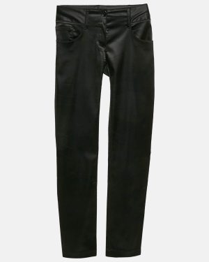 Dolce & Gabbana Black Satin Skinny Formal Trousers XS