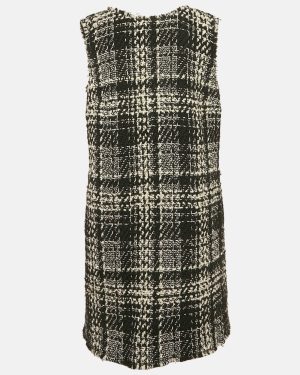 Dolce & Gabbana Black Tweed Shift Dress M