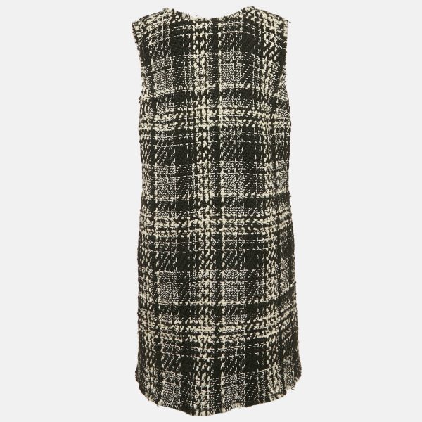 Dolce & Gabbana Black Tweed Shift Dress M