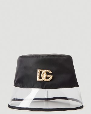 Dolce & Gabbana Embellished Logo Bucket Hat - Woman Hats Black 58