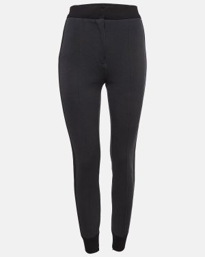 Dolce & Gabbana Grey Side Stripe Nylon Knit Joggers S