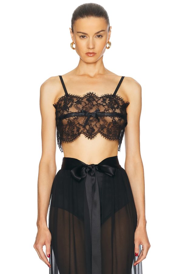 Dolce & Gabbana Lace Bralette in Nero - Black. Size 1 (also in ).