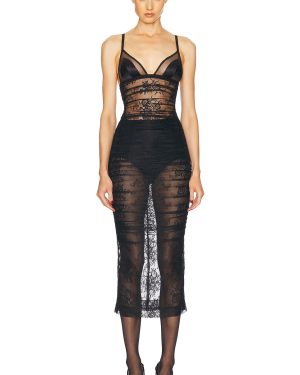 Dolce & Gabbana Lace Slip Dress in Nero - Black. Size 42 (also in ).