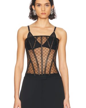 Dolce & Gabbana Strapless Corset Top in Black - Black. Size 36 (also in 38, 40, 42).