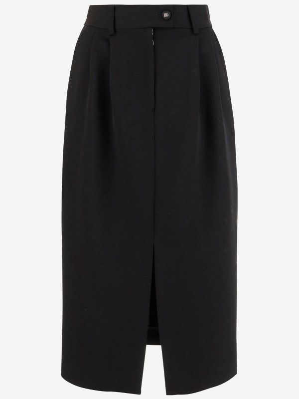 Dolce & Gabbana Wool Pencil Skirt Longuette
