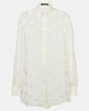 Dolce&Gabbana Burnout sheer silk shirt