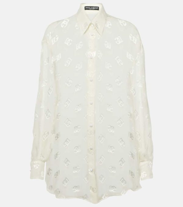 Dolce&Gabbana Burnout sheer silk shirt