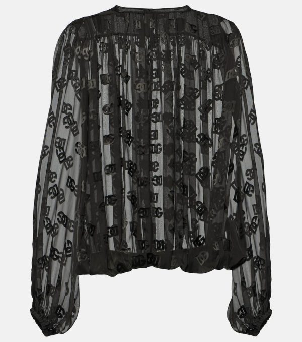 Dolce&Gabbana DG devore satin blouse