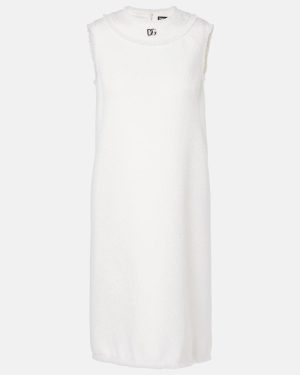 Dolce&Gabbana DG wool-blend tweed shift dress