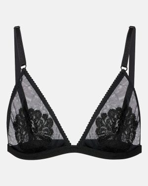 Dolce&Gabbana Lace-trimmed mesh bra top