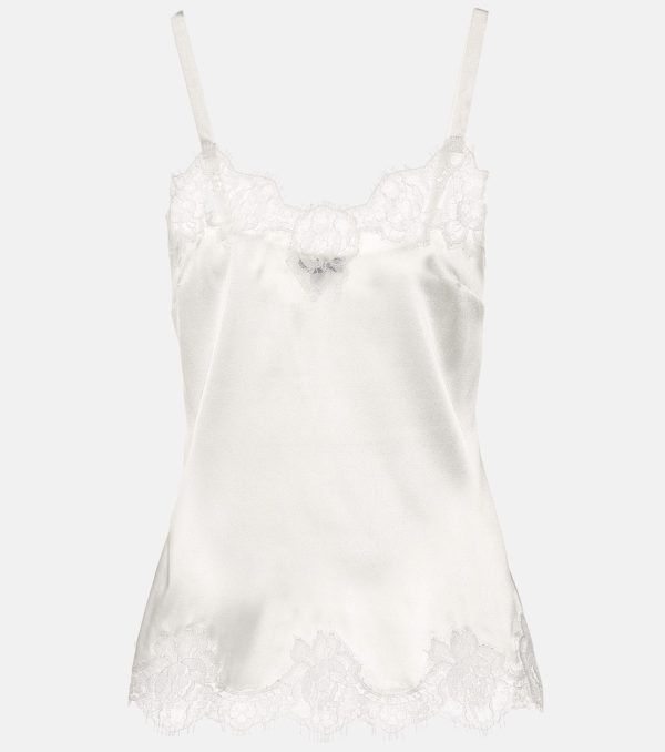 Dolce&Gabbana Lace-trimmed satin camisole