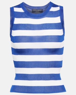 Dolce&Gabbana Portofino ribbed-knit striped tank top