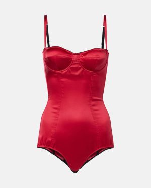 Dolce&Gabbana Silk-blend satin bodysuit