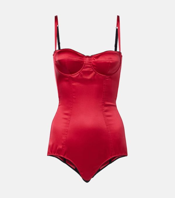 Dolce&Gabbana Silk-blend satin bodysuit