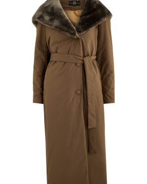 Dom Goor Shearling-trimmed Hooded Shell Coat - Brown - 16 (UK16 /xl)