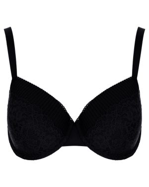 Dorina Womens DD+ Black Lightly Padded Demi Muriel Bra